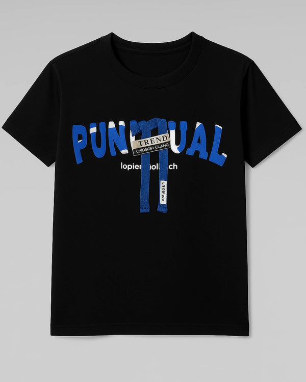 Printed Kids’ Summer T-Shirt Black