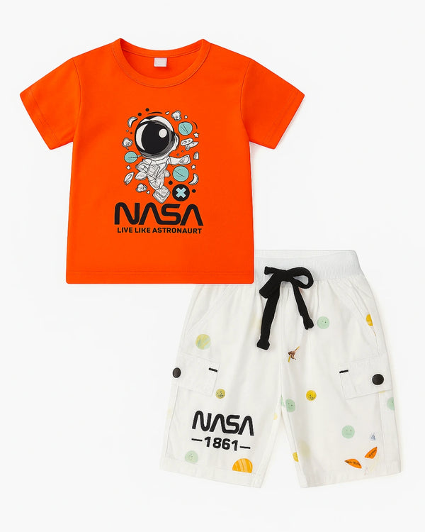 NASA Kids' T-Shirt & Shorts Set – Space-Themed Outfit for Boys