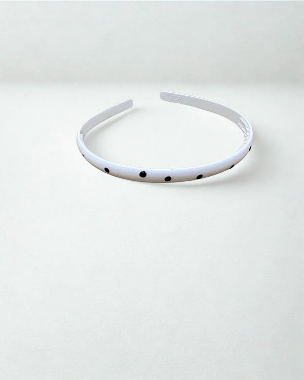 White Polka Dot Headband
