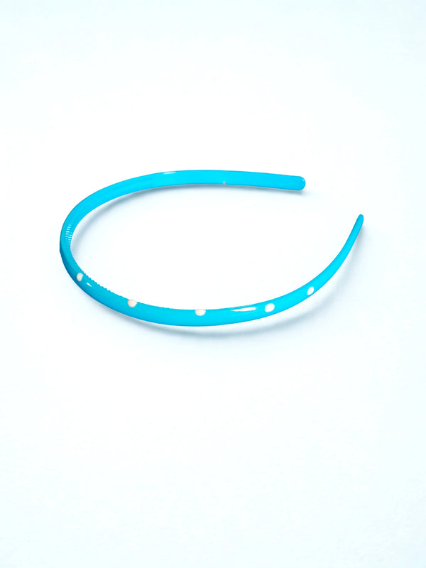 Sky blue Polka Dot Headband