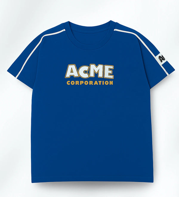 Kids' Blue "ACME Corporation" Graphic T-Shirt – Bold & Cool Style