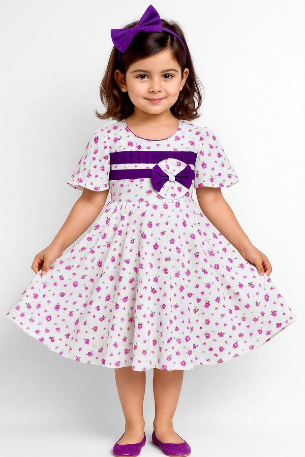 Cotton Floral Print Elegant Frock