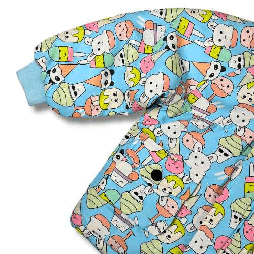 Baby Jacket Hood / Cartoon Print Kids Jacket Winter Thicken Cotton Plush Parkas for Boys Girls Children's clothing Outerwear Warm Coata