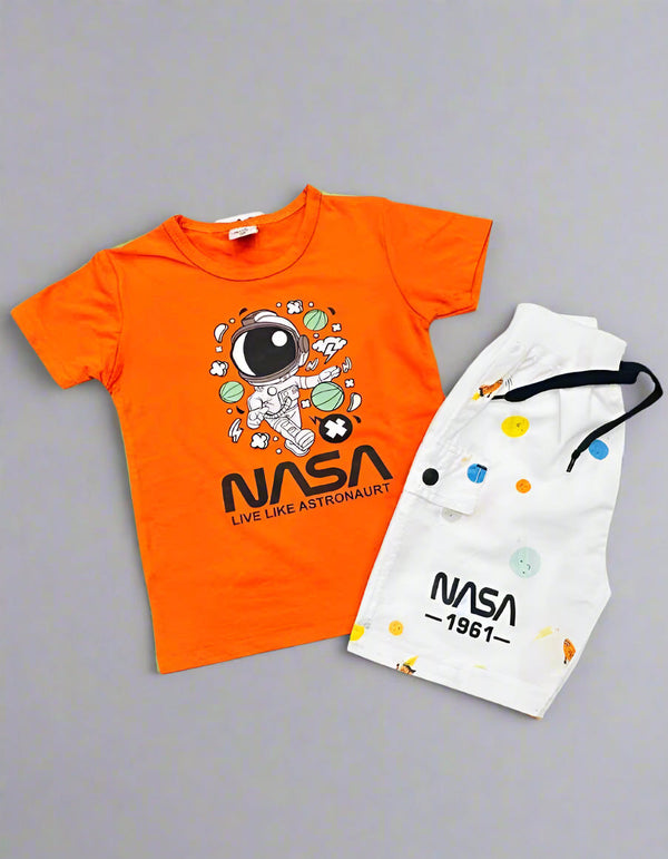 NASA Kids' T-Shirt & Shorts Set – Space-Themed Outfit for Boys