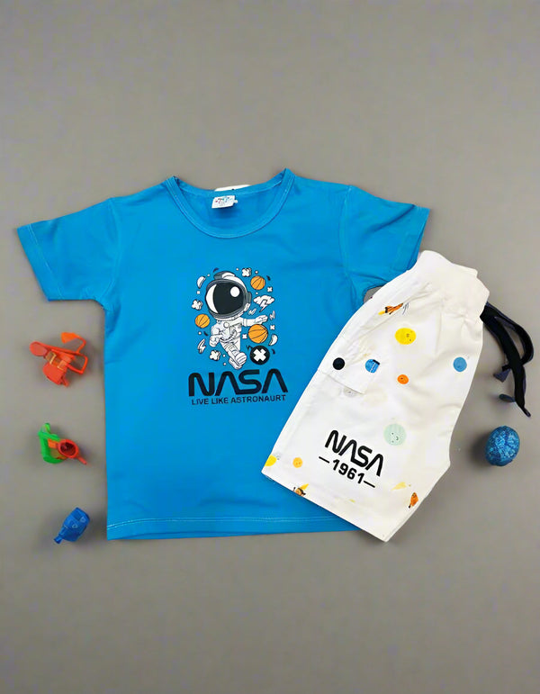 NASA Kids' T-Shirt & Shorts Set – Space-Themed Outfit for Boys