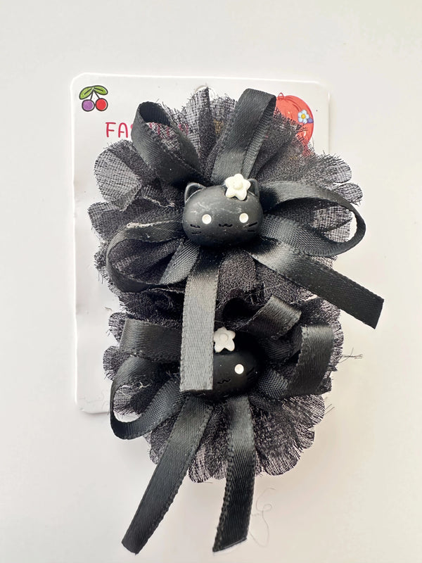 Cat Themed Ribbon Pins (Set of 2)