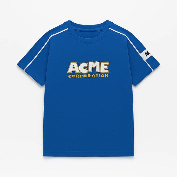 Kids' Blue "ACME Corporation" Graphic T-Shirt – Bold & Cool Style