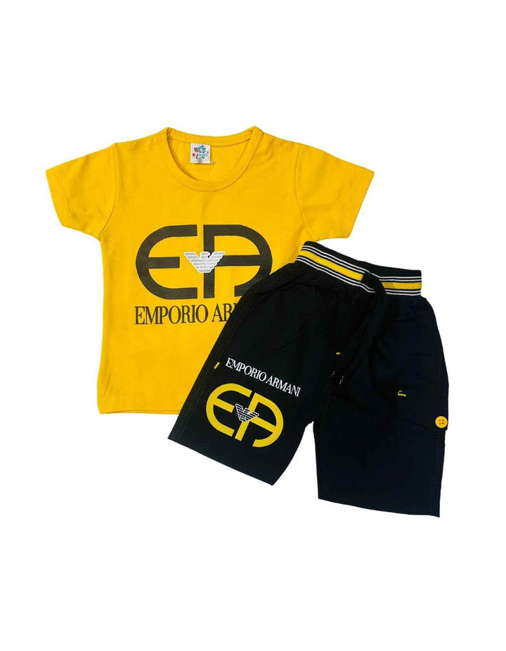 Emporio Armani Kids' T-Shirt & Shorts Set – Trendy & Comfortable