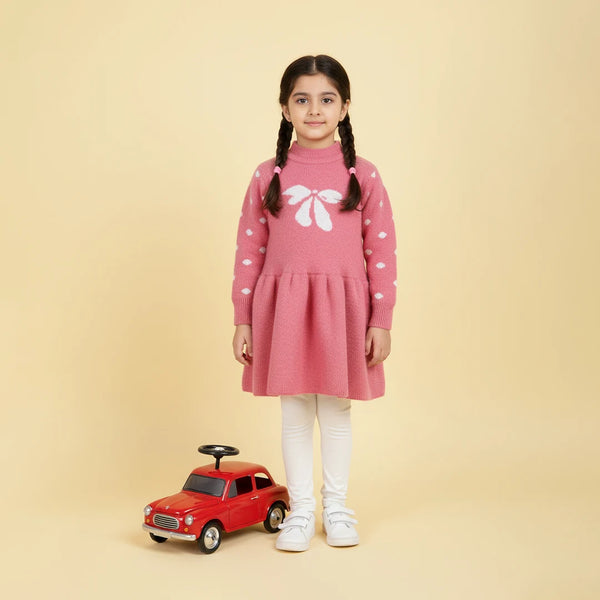 Baby Rabbit wool Frock Style / Baby Girl Sweater Dress