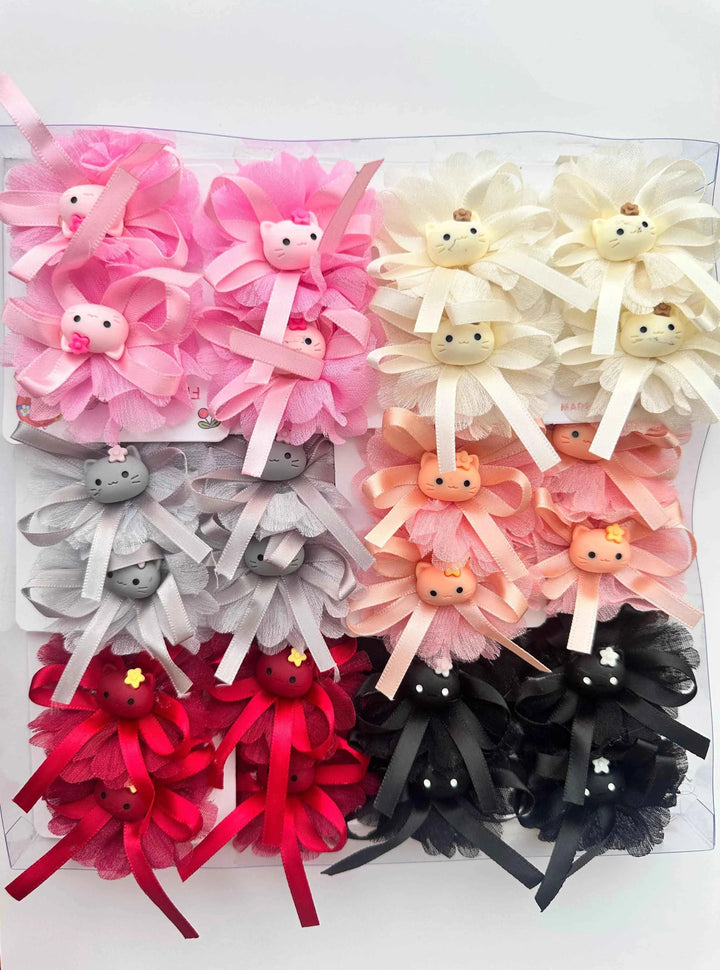 Cat Themed Ribbon Pins (Set of 2)