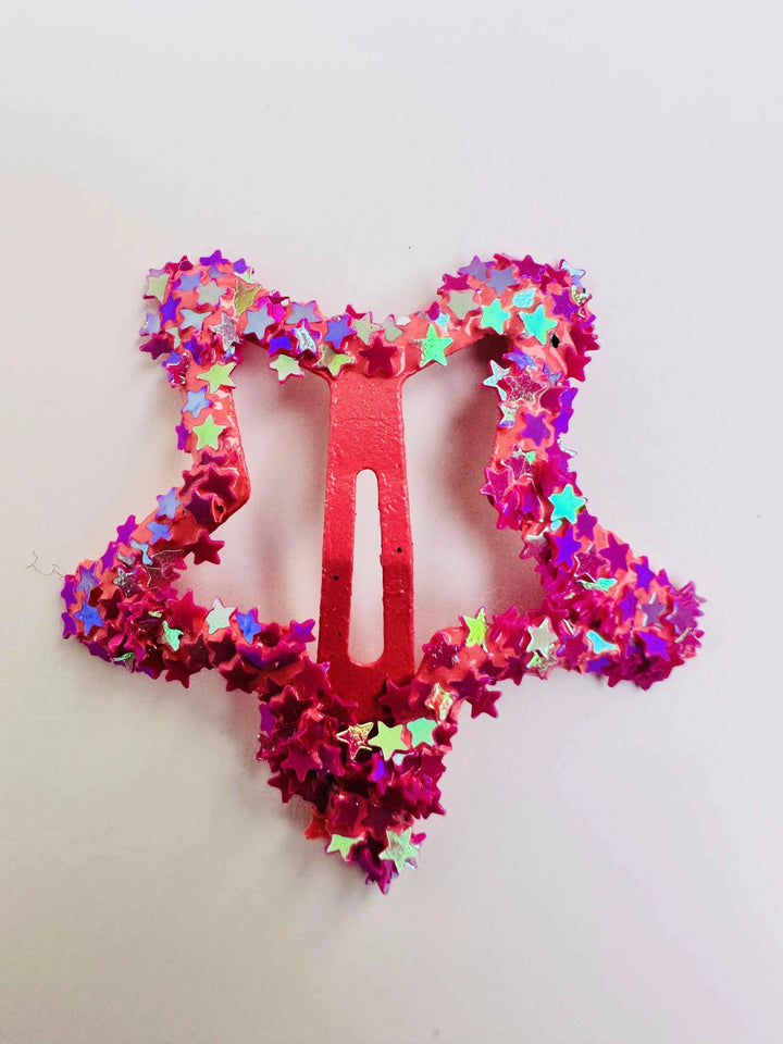 Pack of 5 Star Glitter Hair Clips