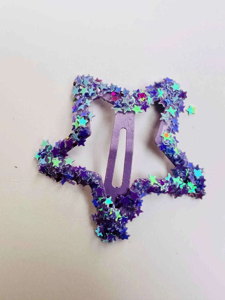 Pack of 5 Star Glitter Hair Clips