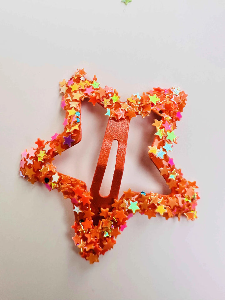 Pack of 5 Star Glitter Hair Clips